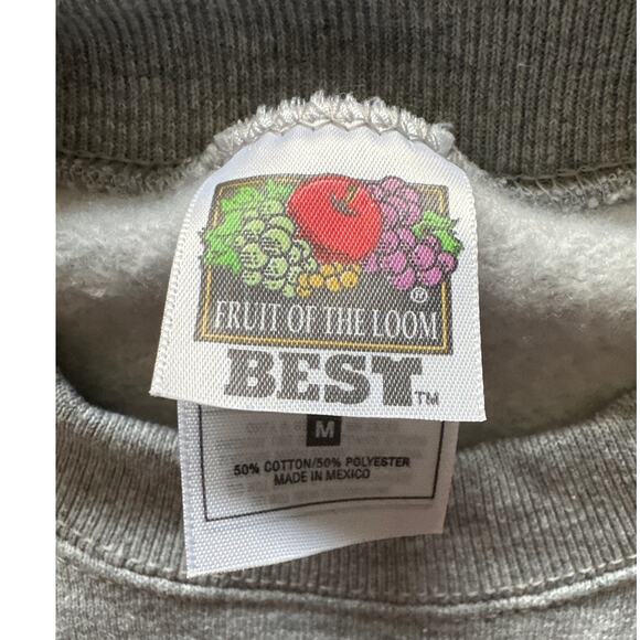 Vintage Canada Embroidered Crewneck Sweatshirt Fruit of the Loom Gray - Picture 2 of 5